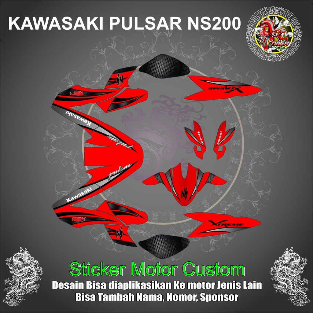 DECAL STICKER KAWASAKI PULSAR NS200