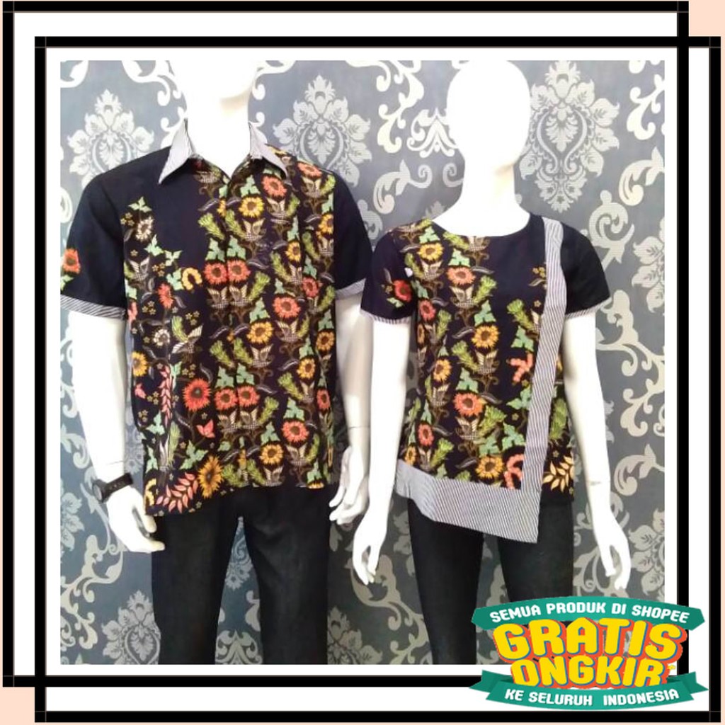 BATIK SEMARANG MURAH - TERBARU TERKINI / Keluarga Batik Couple Sarombit Seragaman Kondangan Tanah