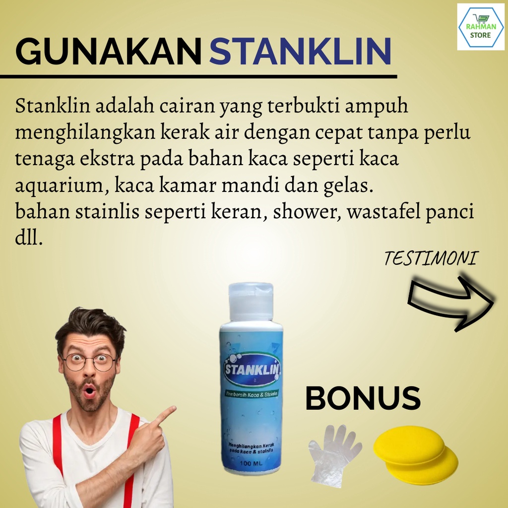 OBAT CAIRAN PEMBERSIH PENGHILANG KERAK NODA AIR JAMUR KACA WATERSPOT AQUARIUM AKUARIUM KERAN KRAN STAINLIS STAINLESS JENDELA CERMIN KAMAR MANDI AMPUH STANKLIN 01