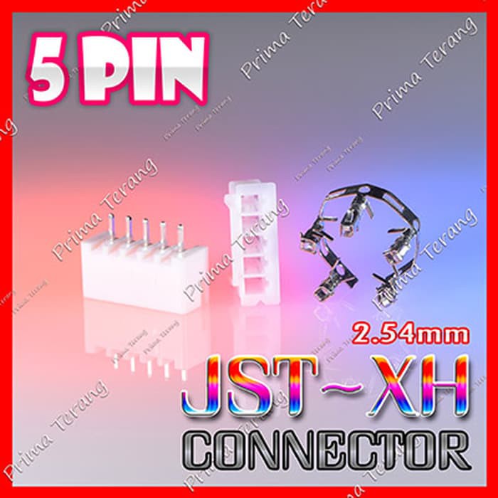Jst Xh Connector 5 Pin Lurus Jst-Xh 2.54Mm Konektor Baterai Lipo 5P