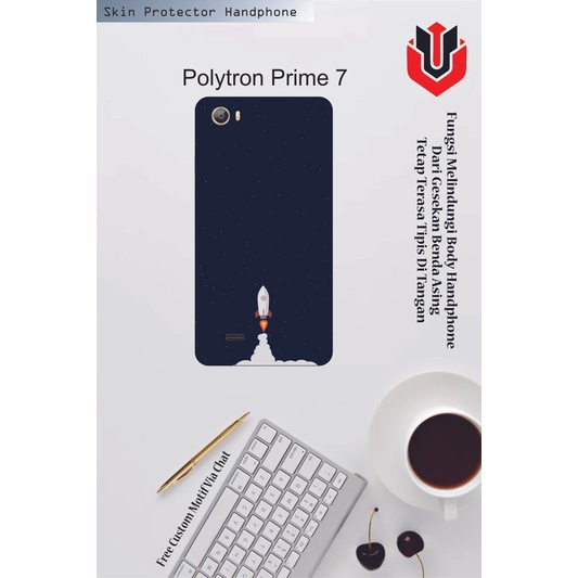 Isi 2pcs Garskin Hp Polytron Prime 7 Motif ncn - Free Custom Motif via Chat