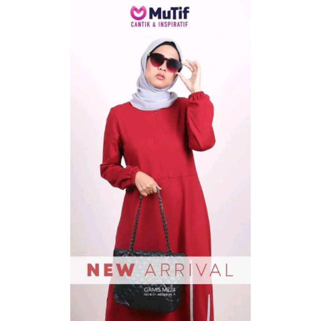 Gamis Kaos MUTIF 224 MERAH || Mutif Damoza Upmore