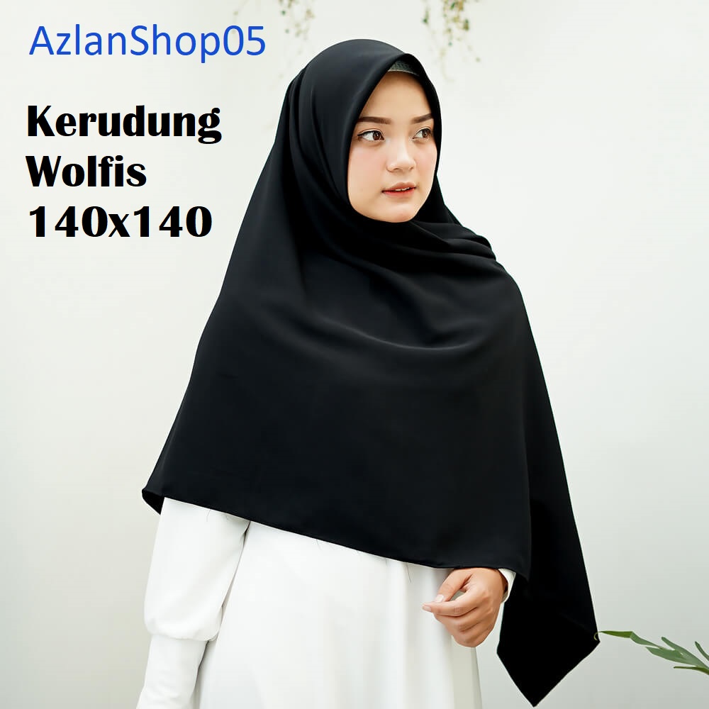 KERUDUNG JILBAB SYARI WOLFIS PANJANG 140X140, DENGAN BAHAN YANG LEMBUT DAN ADEM ENAK DI PAKAI.. TERLARISSSSS