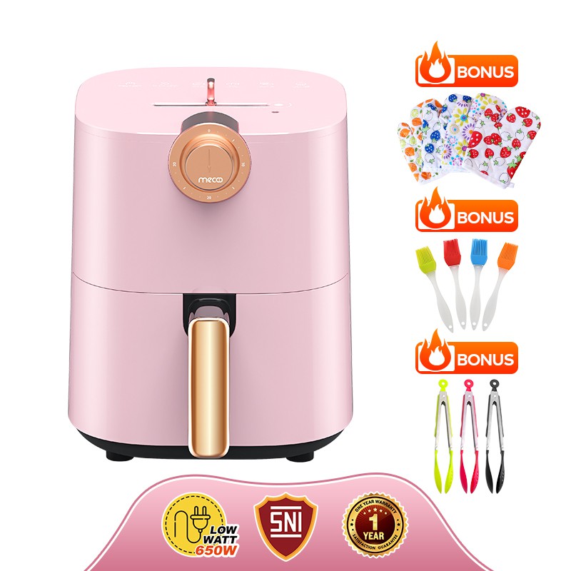 [Low Watt] Mecoo 650w Most Aesthetic Air Fryer 4.5L SNI Anti Jeglek