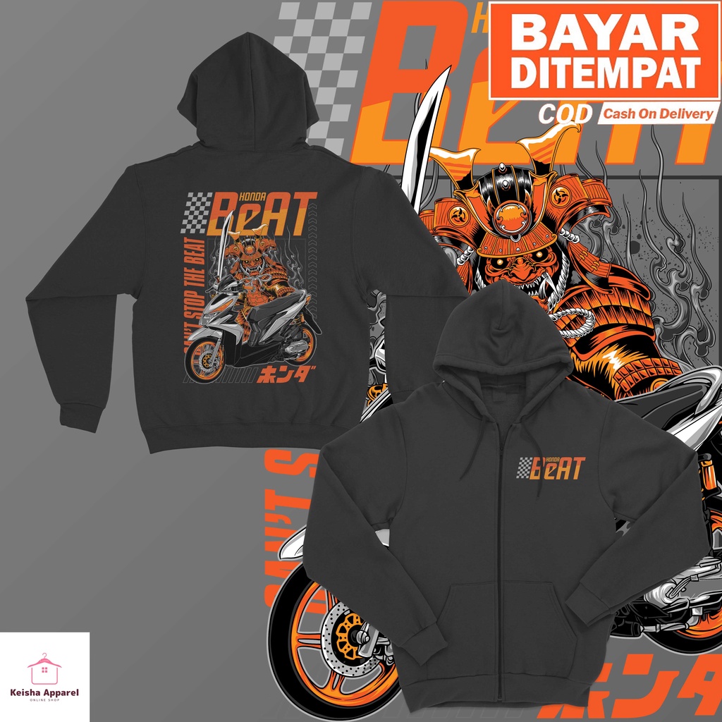 JAKET ZIPPER HONDA BEAT SAMURAI JEPANG JAKET BEAT PRIA WANITA