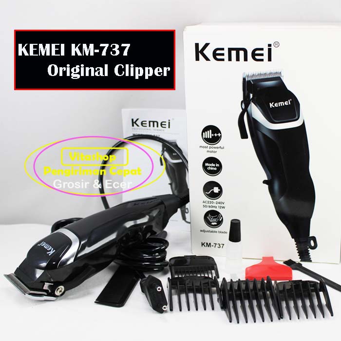 Hair Clipper Mesin Cukur Rambut Daya Original Kemei km-737