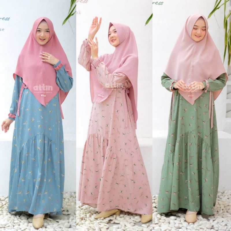 Cailey Dress By Attin/ Dress cantik Motif Bunga