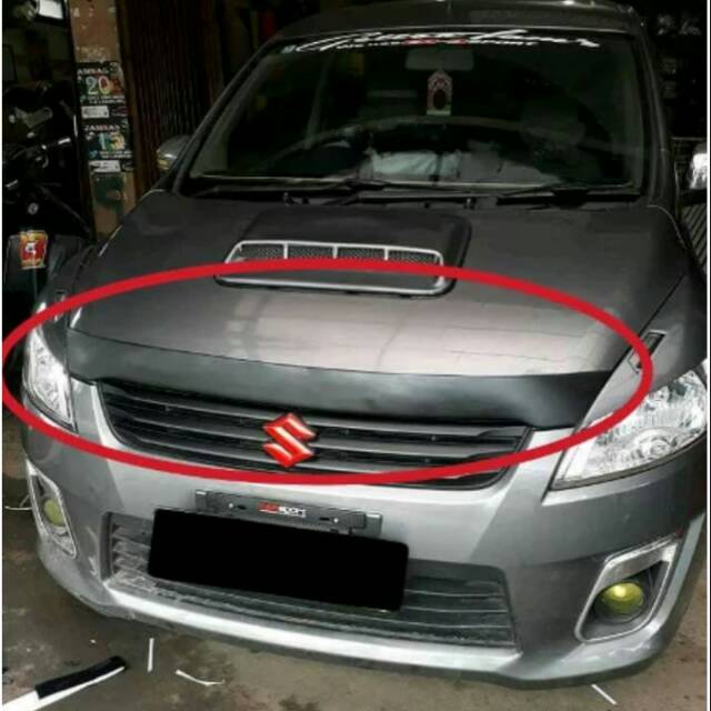 Barang baru aksesoris eksterior modifikasi deflekta kap mesin mobil suzuki ertiga lama th 2008-2015