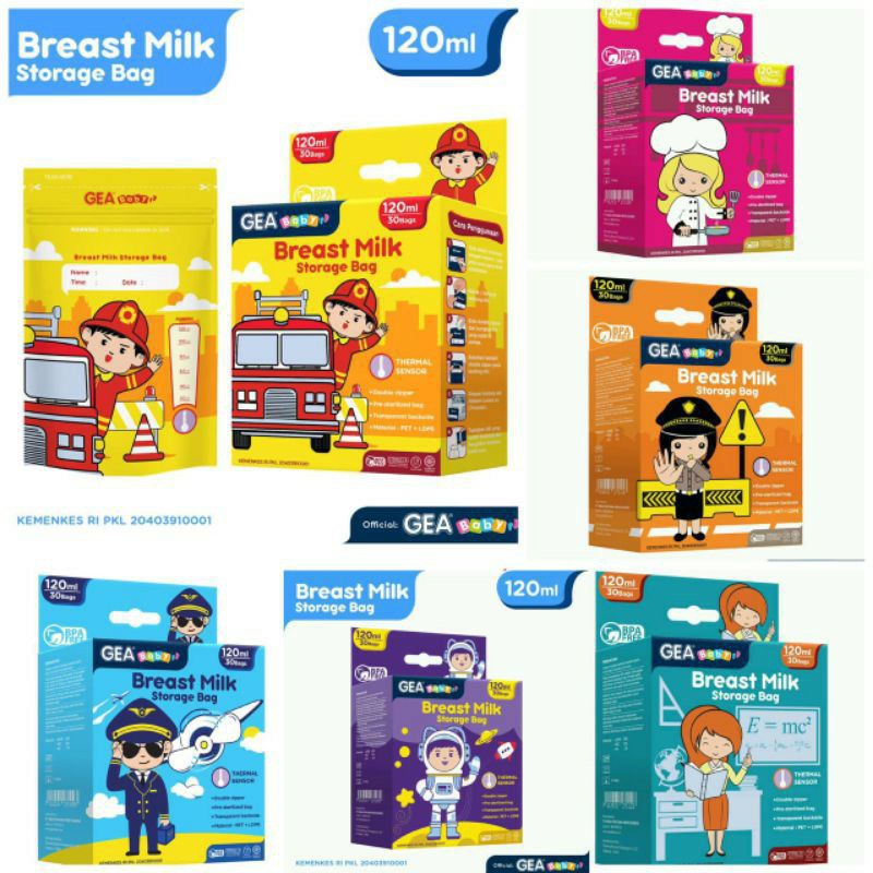 CROWN Baby Kantong Asi / Milk Bag Safari Edition 120ml Isi 30pcs KANTONG ASI breast milk storage bag SENSOR PANAS 120 200 250 ml kantung plastik Susu asip botol kaca ice gel KANTONG ASI bayi Baby Breast Milk Storage Bag Safari Edition 120ml ISI 30 PCS KAN