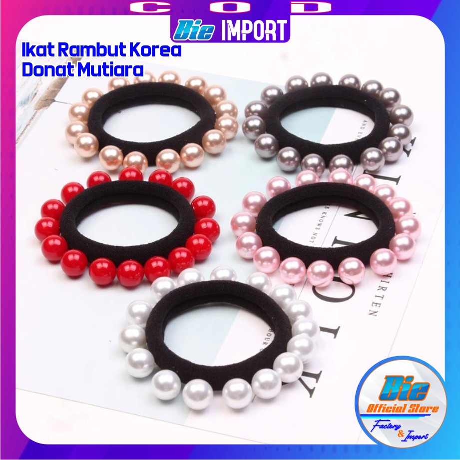 Ikat Rambut Korea Mutiara Premium Impor Best Seller
