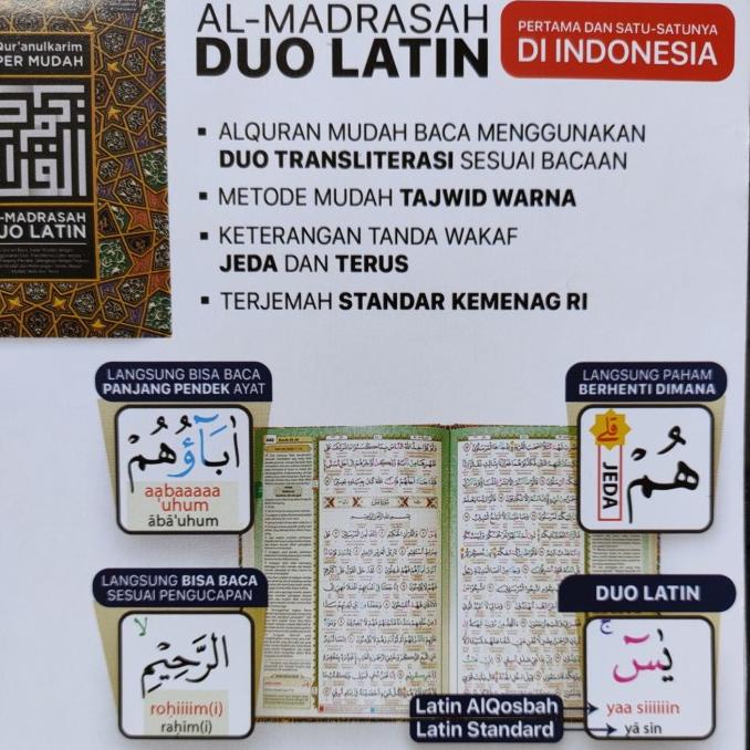 

Alquran Tajwid Perkata Latin Al-Madrasah Duo Latin Uk BESAR Almadrasah Star Seller Termurah