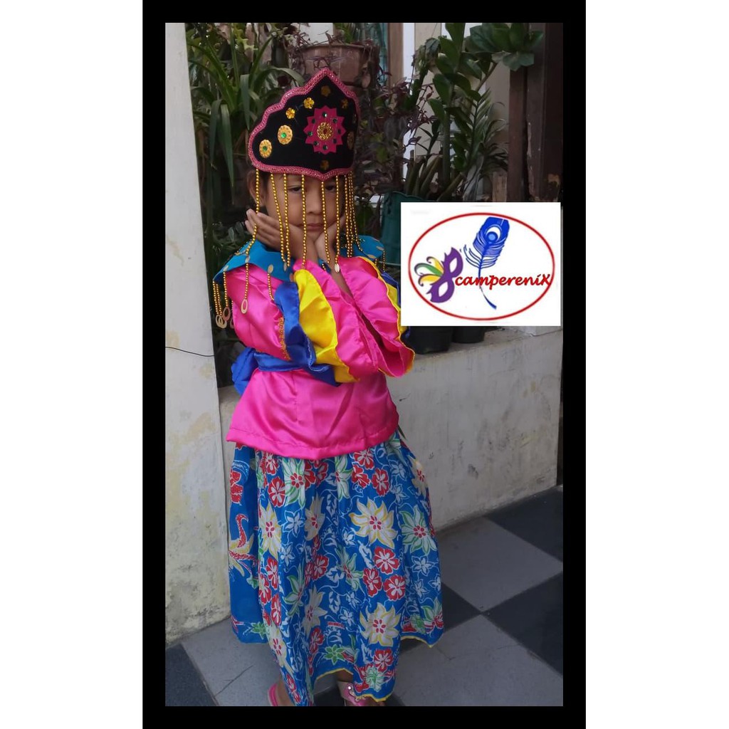  Baju Adat Kostum  Anak  Betawi Tari  Kicir Kicir Shopee 