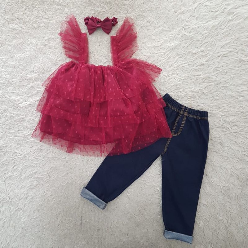 Baju Anak Perempuan Polly tutu  pants