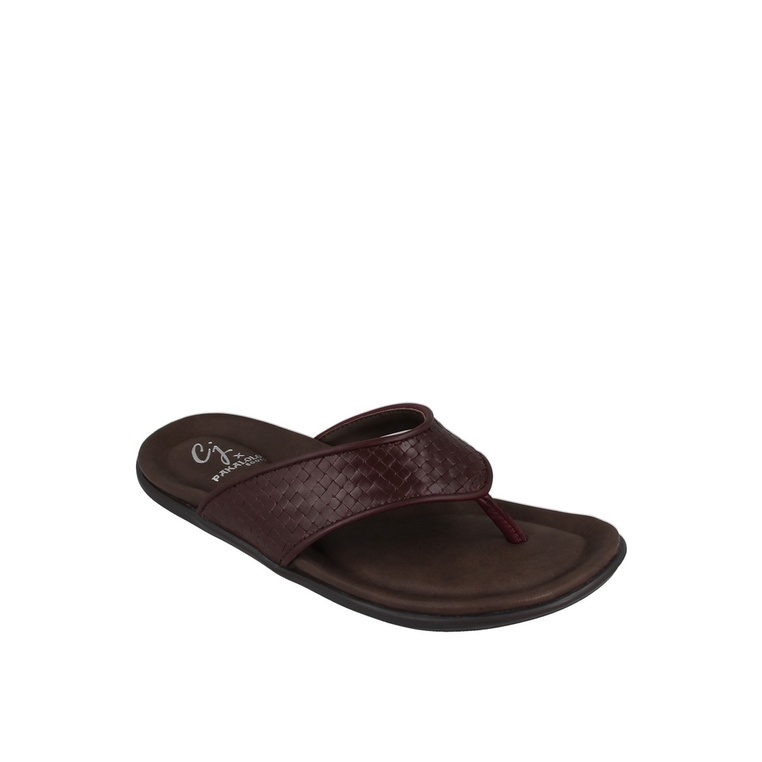 SANDAL JEPIT PAKALOLO PRIA ORIGINAL CASUAL KULIT MERAH MAROON PB01