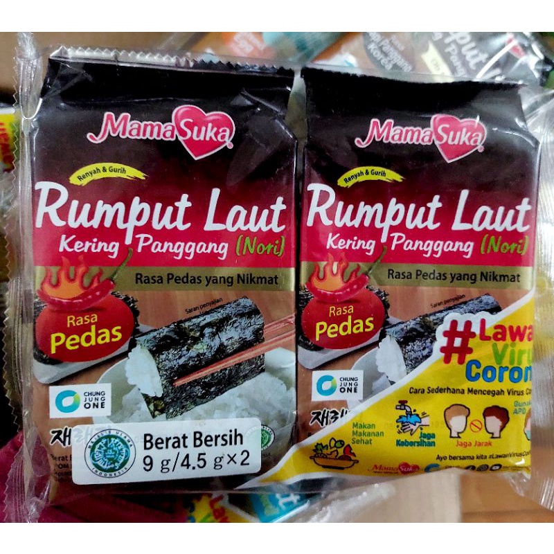 Mama Suka Rumput Laut Kering Panggang ( Nori ) 2 x 4,5 gr