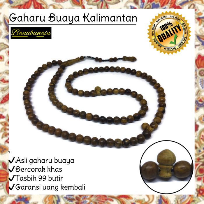 Jual Tasbih Kayu Gaharu Buaya Kalimantan Asli Tasbih digital lewat Murah