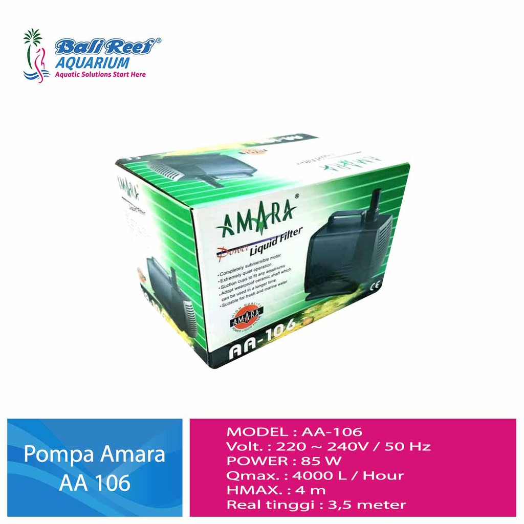 Amara AA 106 Pompa Celup Aquarium Amara