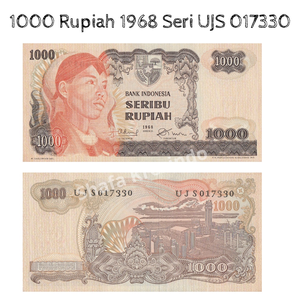 Uang Kuno Indonesia Seri Soedirman 1.000 Rupiah 1968