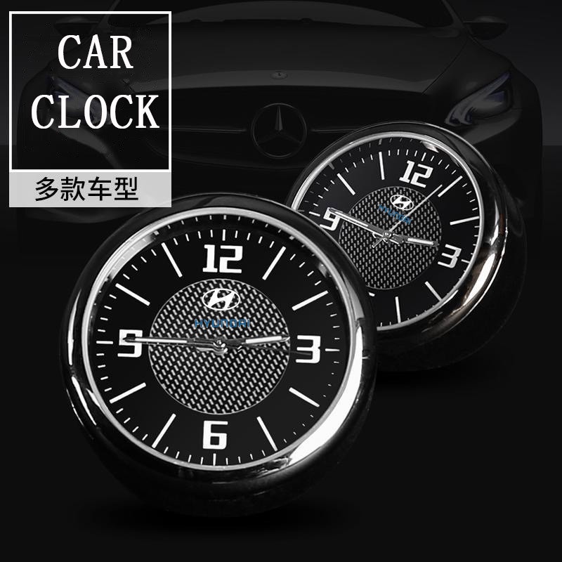 Hyundai JJam Mobil Mini Quartz Clock Aksesoris Interior Bercahaya Cocok untuk Getz Accent Atoz i20 Trajet H1 i10 Kona Santa Fe