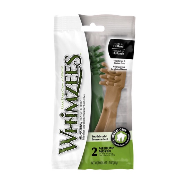 Deltal chew (snack sikat gigi anjing) whimzees to fight tartar &amp; plaque MEDIUM