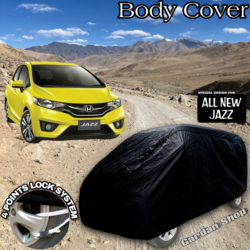 Sarung Mobil ALL NEW JAZZ Hitam POLOS Body Cover All New Jazz Full Black