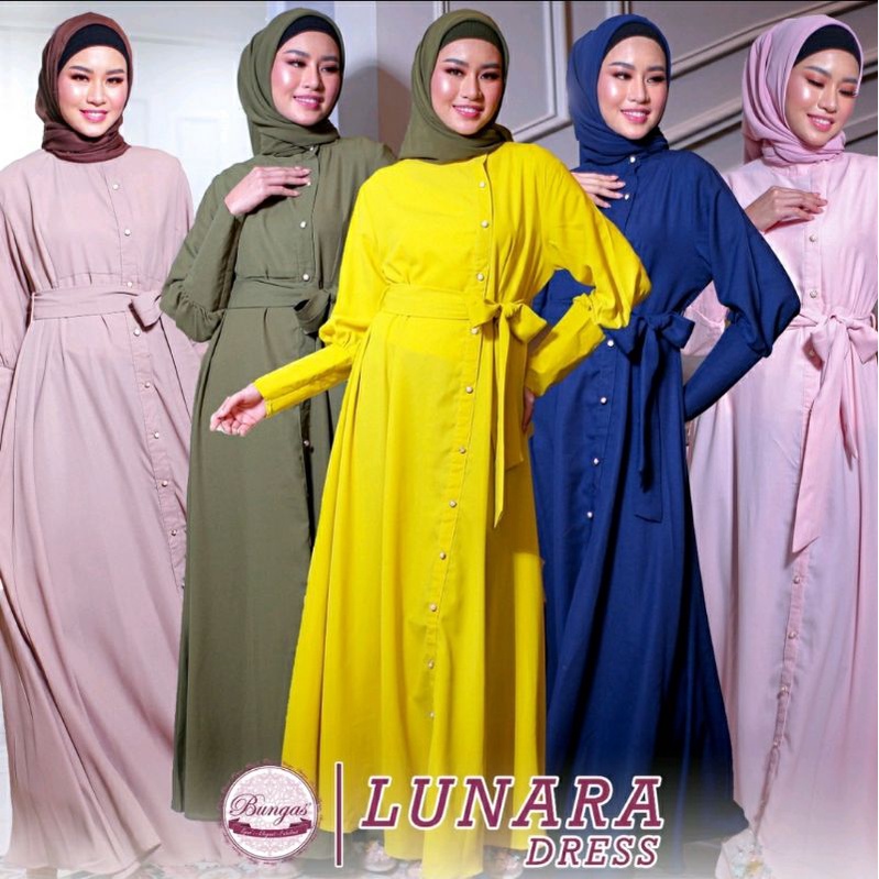 Gamis Bungas Lunara Long Dress Wanita