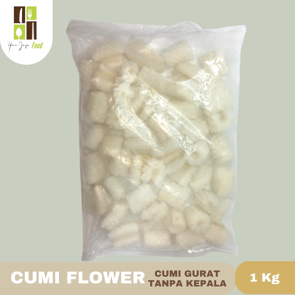 Cumi Squid Flower Tanpa Kepala Cumi Bunga Gurat Frozen [500g/1Kg]