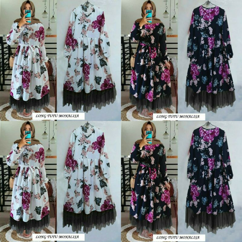 Long tutu Monalisa / maxi gamis Monalisa