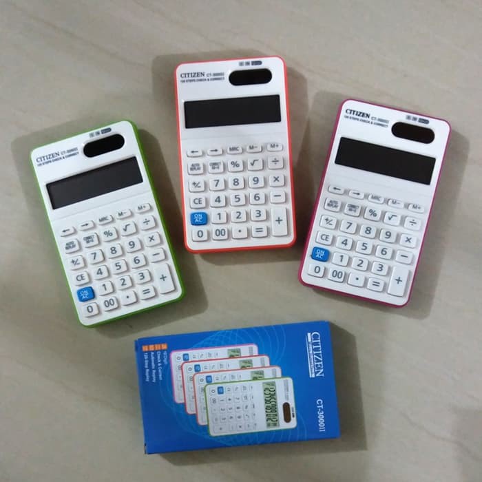 

Kalkulator Citizen CT-3000 Tampilan 12 Digit Automatic Replay CT 3000 Calculator