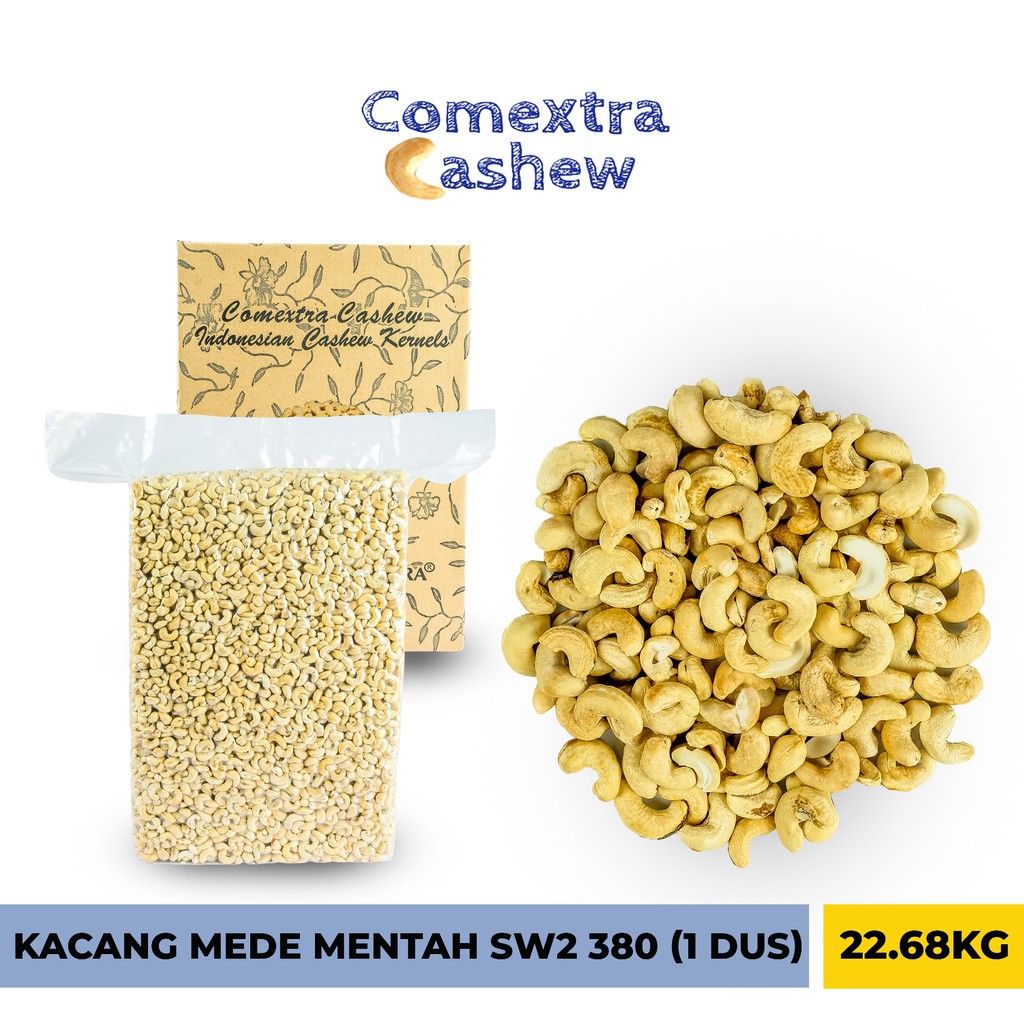 

Kacang Mede Comextra Mentah SW2 380 1 karton - Cashew Kernel Kacang Mente / Mete Comextra Majora