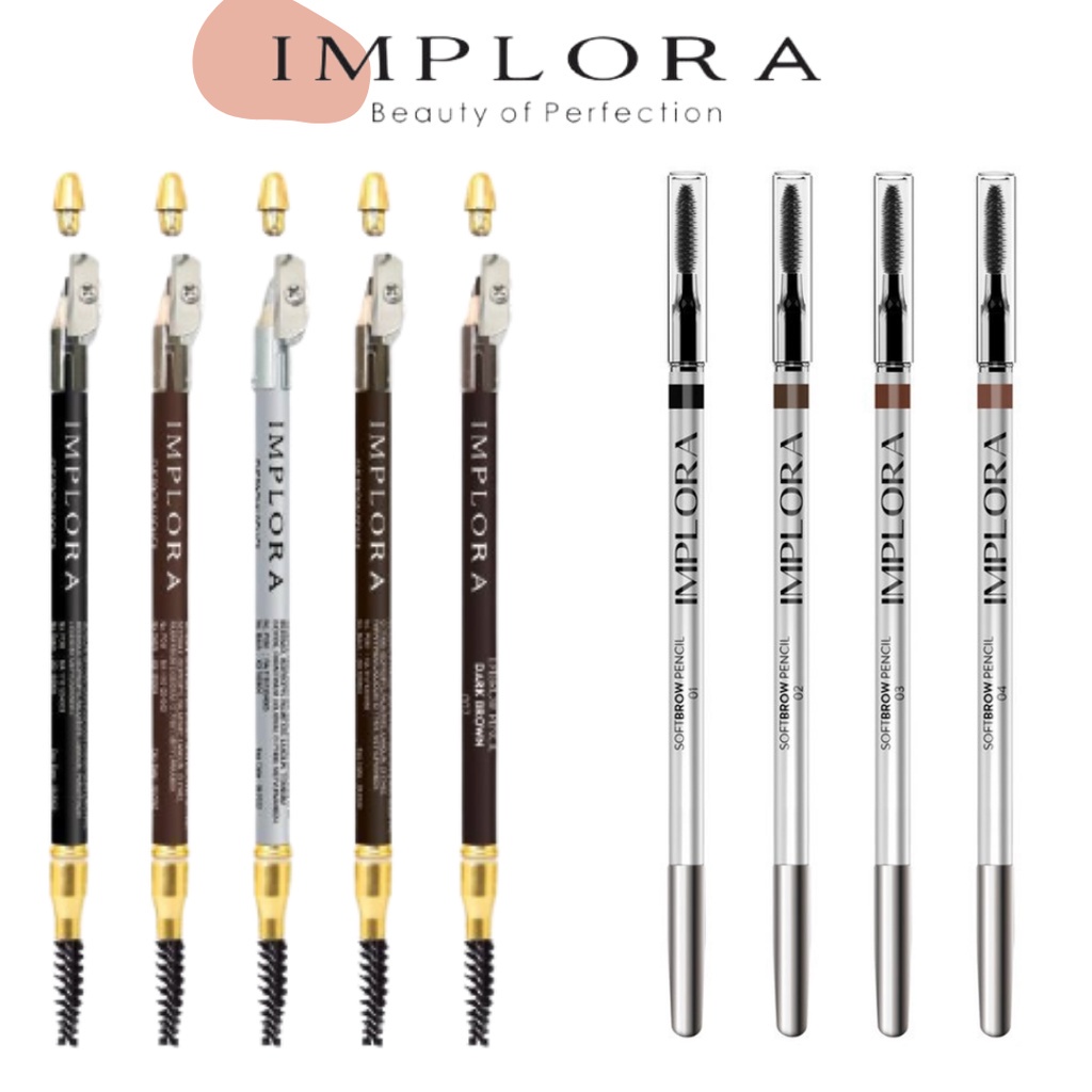 Implora Eye Brow Pencil Softbrow Pencil 2 IN 1
