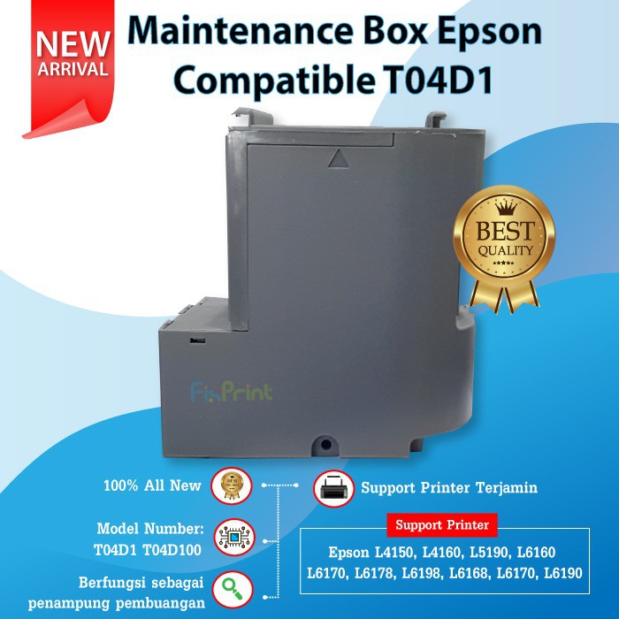 Maintenance Box Epson T04D1 Compatible Reset Waste Tank Printer L4150 L4160 L6160 M2140 ET3750