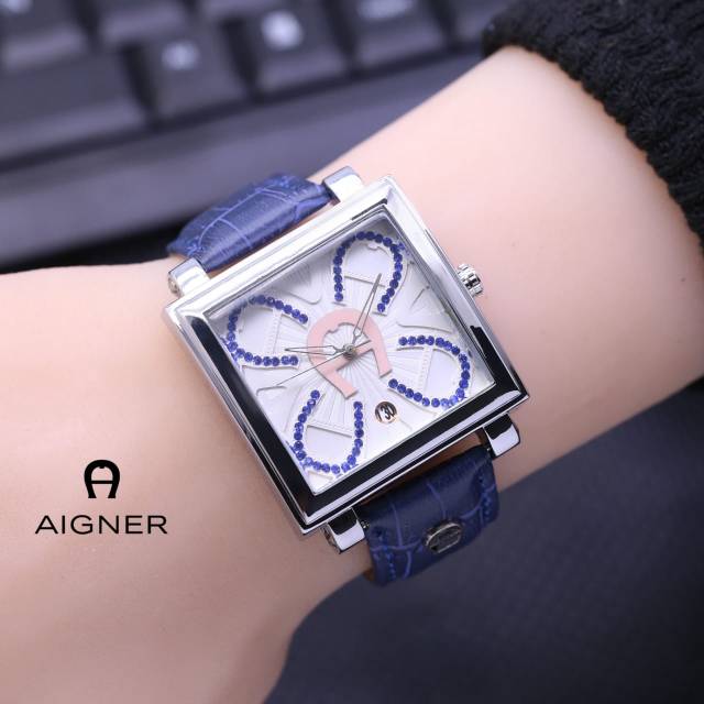 Jam Tangan Wanita Aigner A11345 Kotak Fashion Model Terbaru