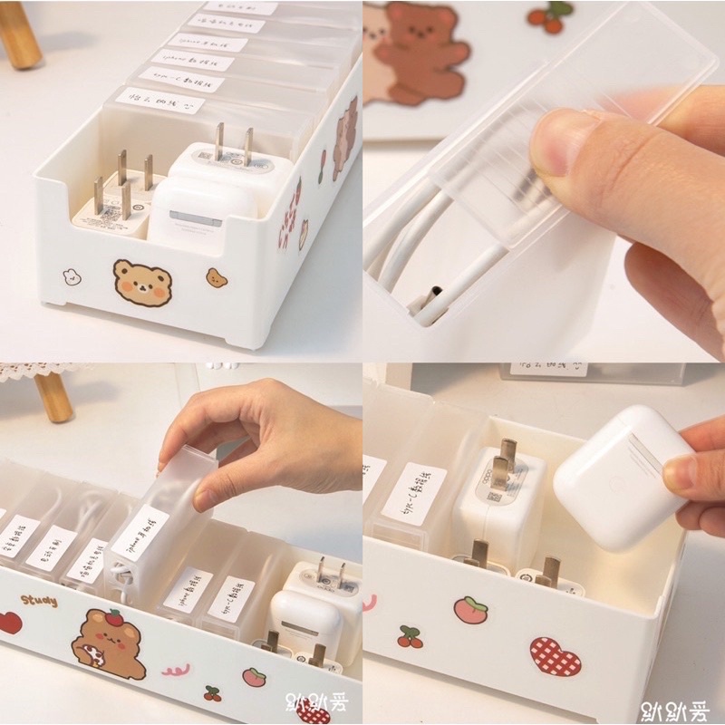 cable organizer cute storage box tempat penyimpanan serbaguna