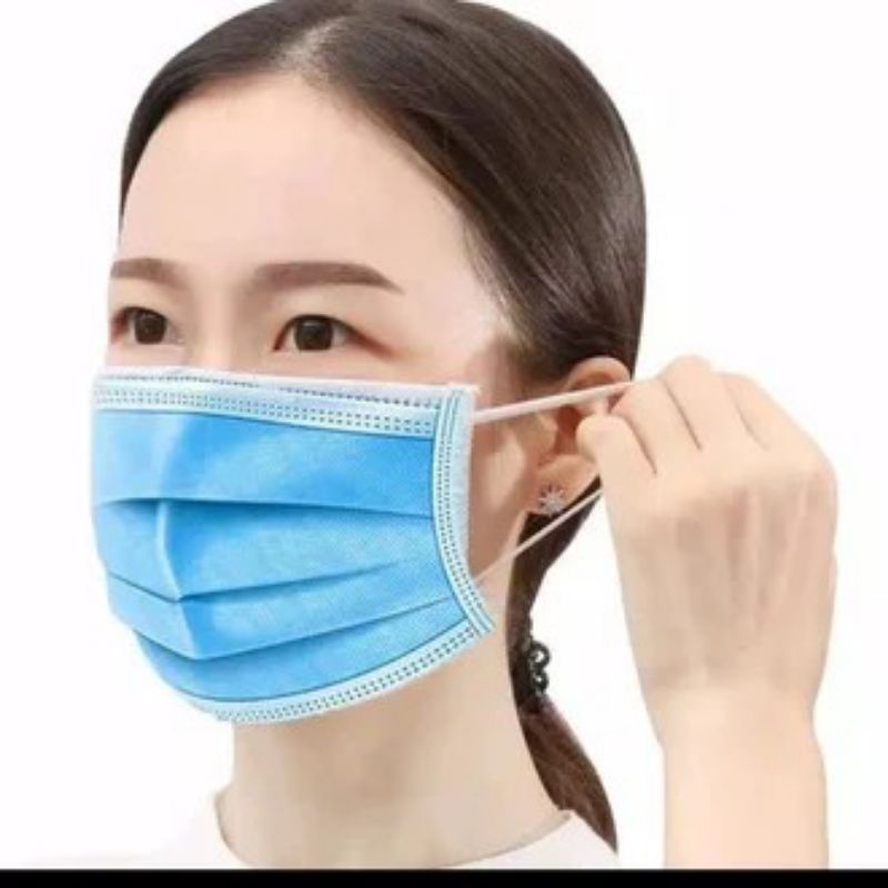 [ECER] MASKER EARLOP BIRU ECER // MASKER 3 PLY DISPOSIBLE MASK