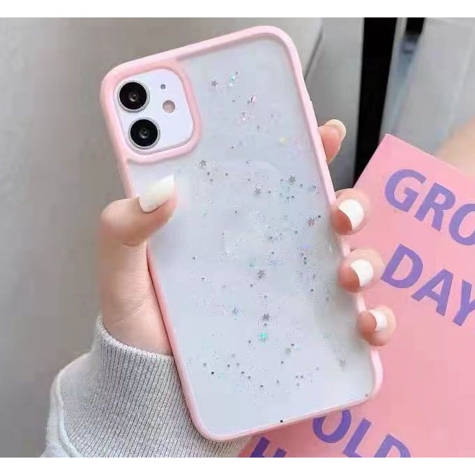 Soft Case Transparan Motif Bintang Glitter Untuk iPhone 11 11ProMax 6Plus 7 / 8SE20 7 / 8Plus Xs Xr Max