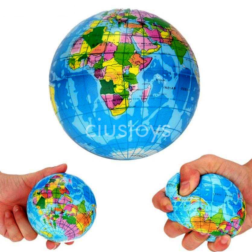Bola Karet Globe Peta Dunia - Mainan Bola Karet Anak