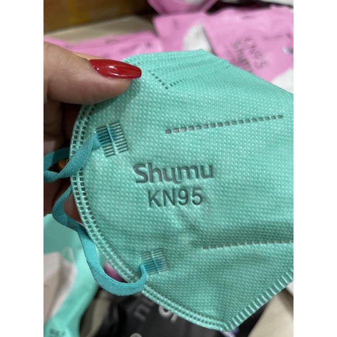 Masker KN95 Shumu warna hitam pink 6ply 1bks isi 10pcs Tebal dan Asli 88-yeorich Murah