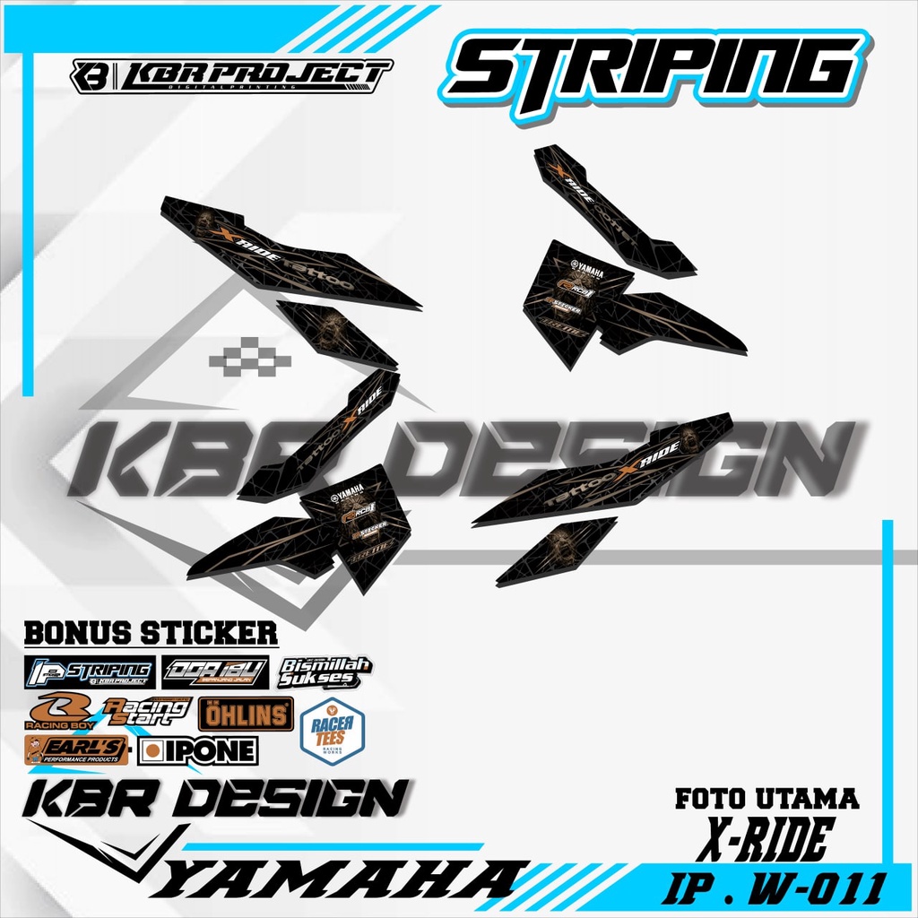X RIDE (COD) STICKER STRIPING MOTOR YAMAHA VARIASI X RIDE.11