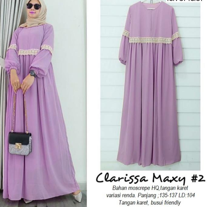BMU.865963– Baju muslim2022/fashion muslim/pakaian wanita/dress kekinian/clarissa maxi/L-XL