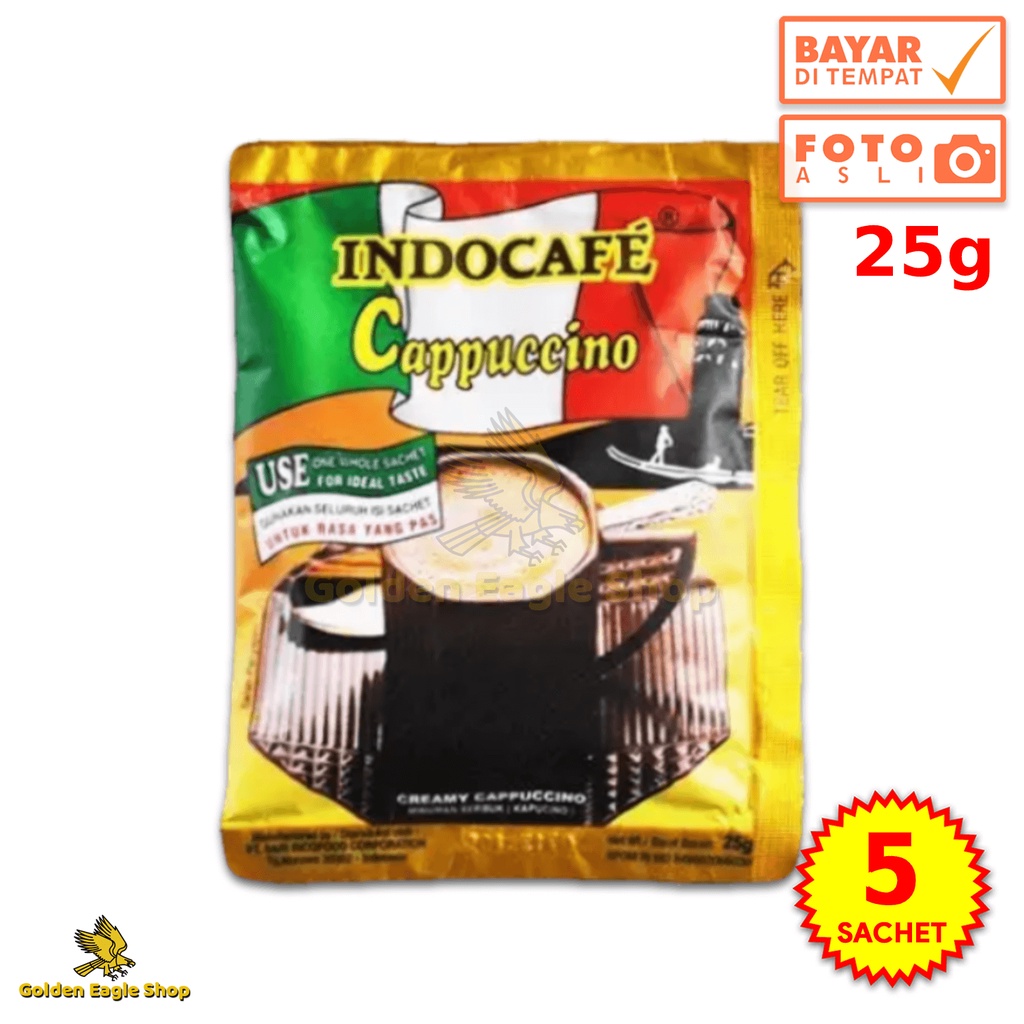 

Minuman Kopi - Indocafe Cappucino Creamy Cappucino 5 Sachet (5's x 25gr)