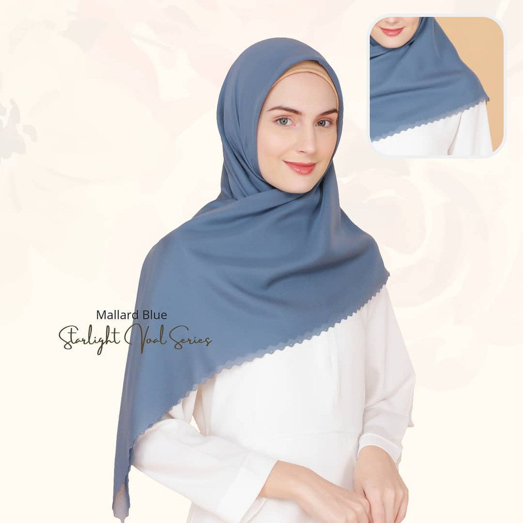 Kerudung Segiempat Polos Voal Starlight 120x120
