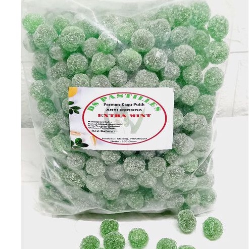 

permen KAYU PUTIH EXTRA MINT 500gr DS PASTILLES MINYAK KAYU PITIH STRONG khas kota malang ijo herbal