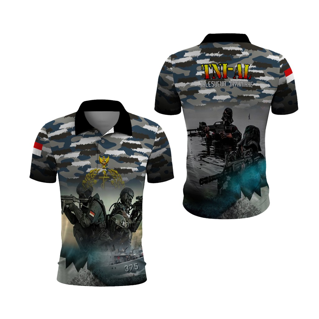 Kaos Kerah TNI AL | Polo Shirt TNI AL | Kaos TNI AL Kerah