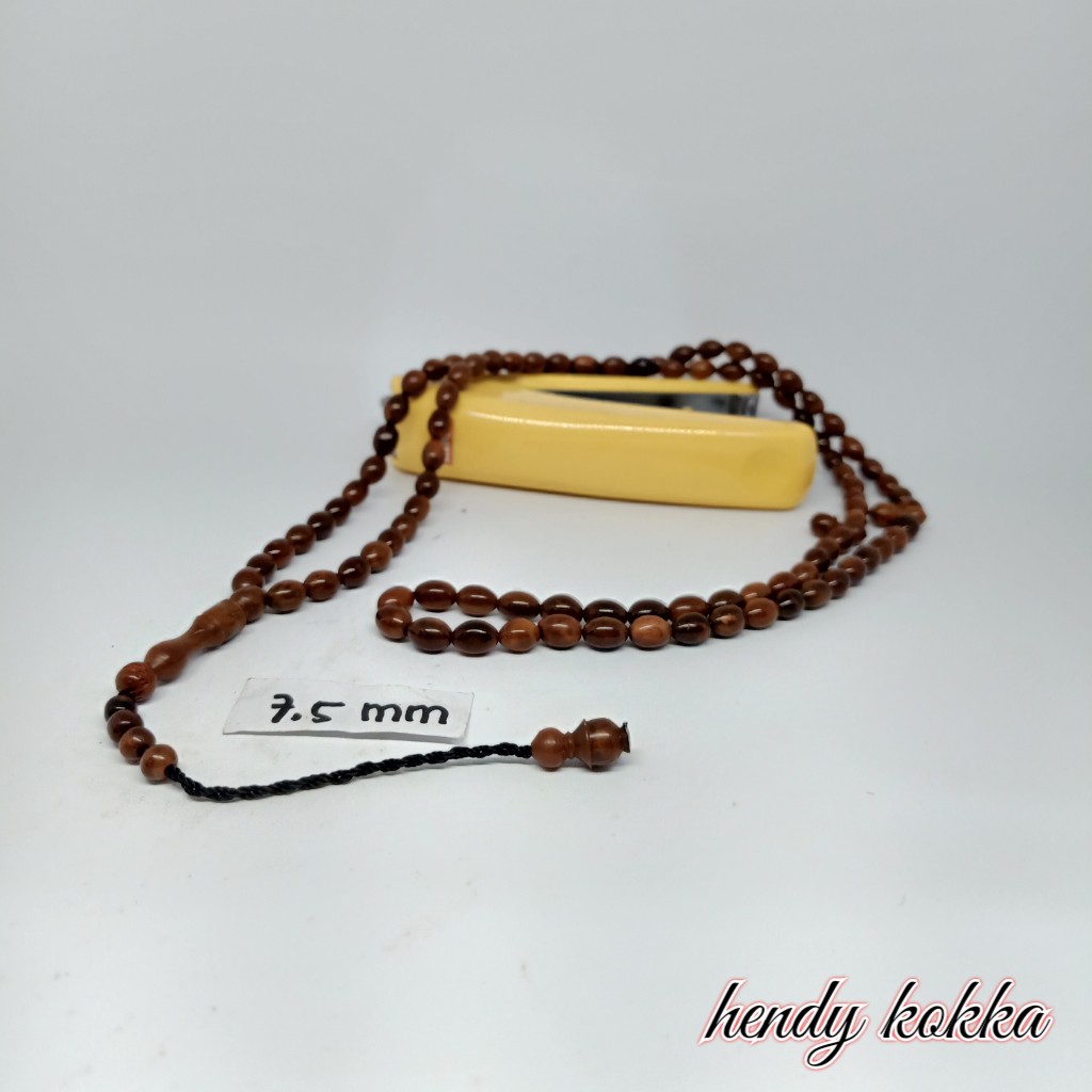 Tasbih kokka kaukah 99 oval 7,5 MM coklat