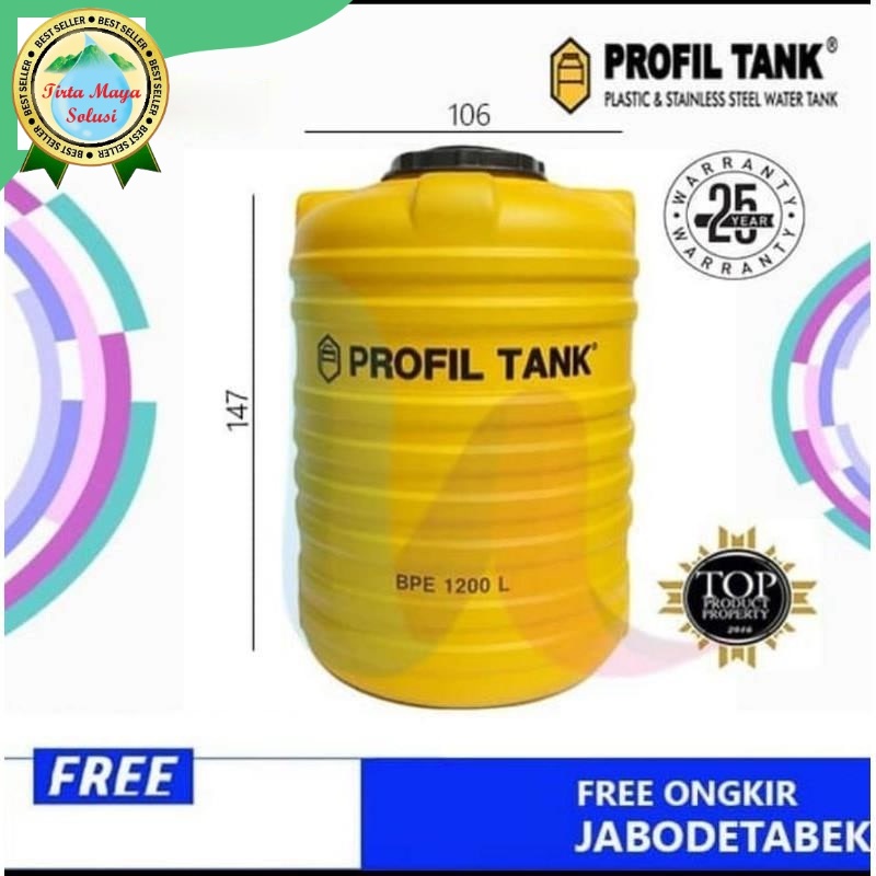 Tangki Pendam toren air 1200 liter PROFIL TANK BPE1200