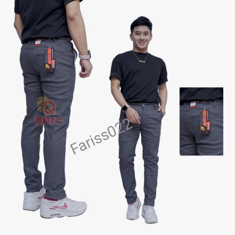 [BISA COD]Celana Chino Panjang Pria Slimfit/Pensil Melar Buat Kerja/Harian/Santai Celana Chino