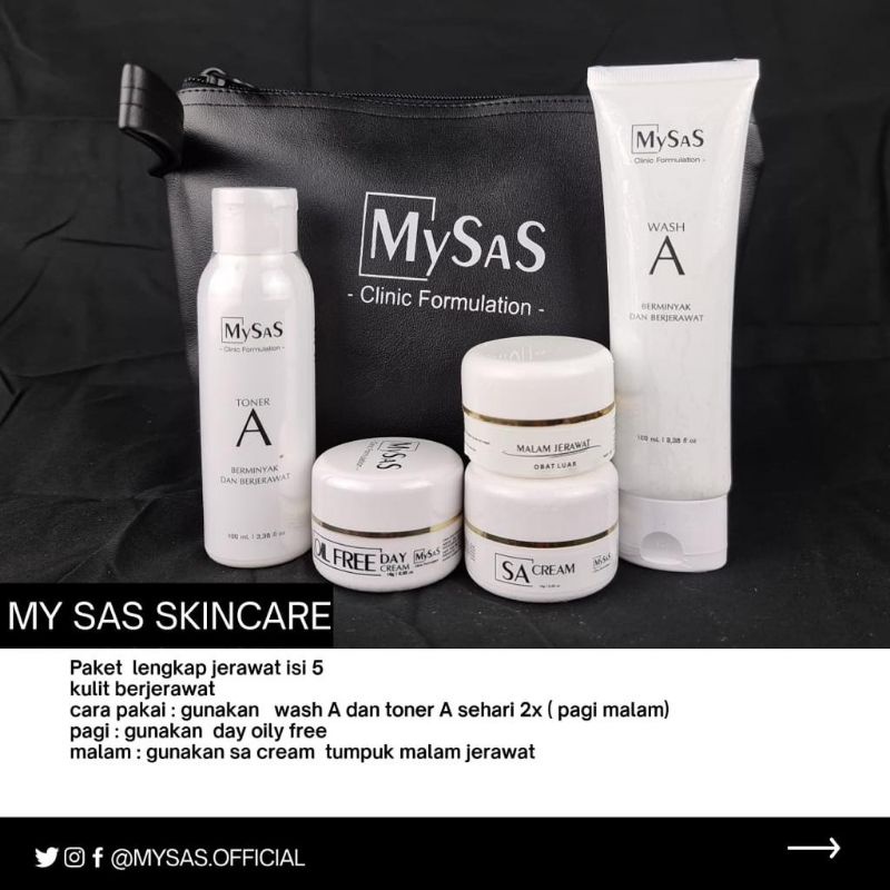 paket mysas skincare isi 5pcs