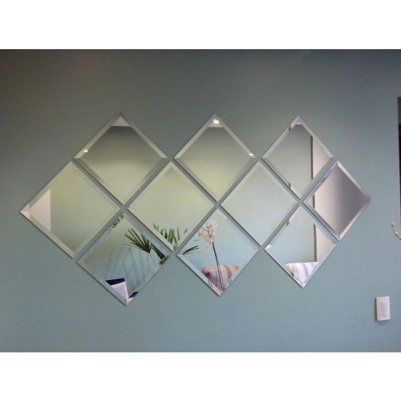 Cermin persegi bevel | Kaca bevel hiasan dinding tebal 3 mm