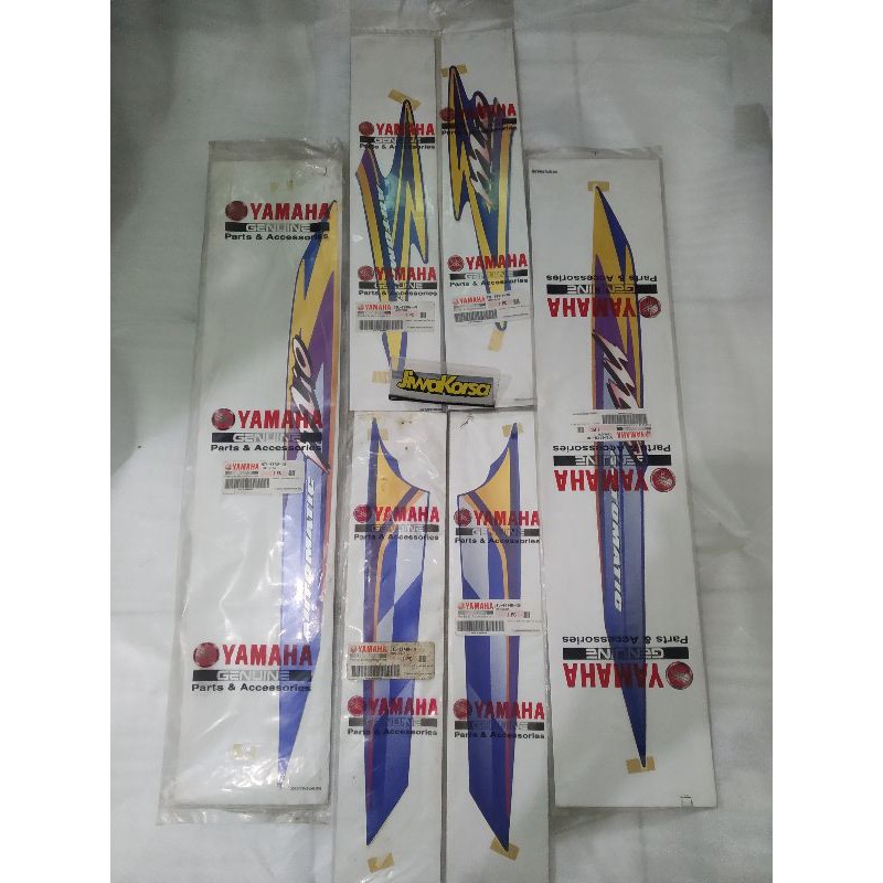 Striping sticker stiker yamaha mio sporty biru tahun 2004 original